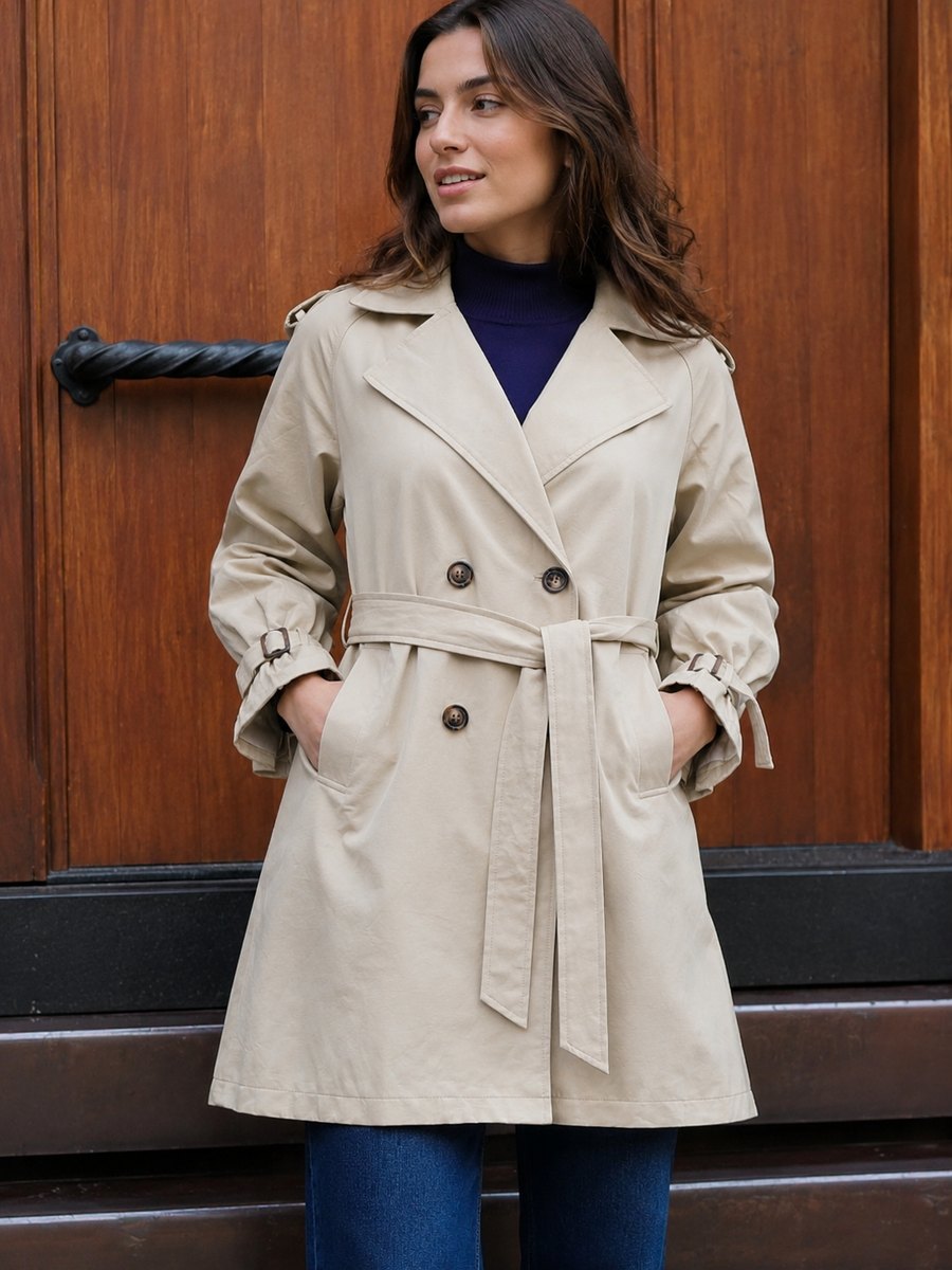 Gabardina Deauville en kaki